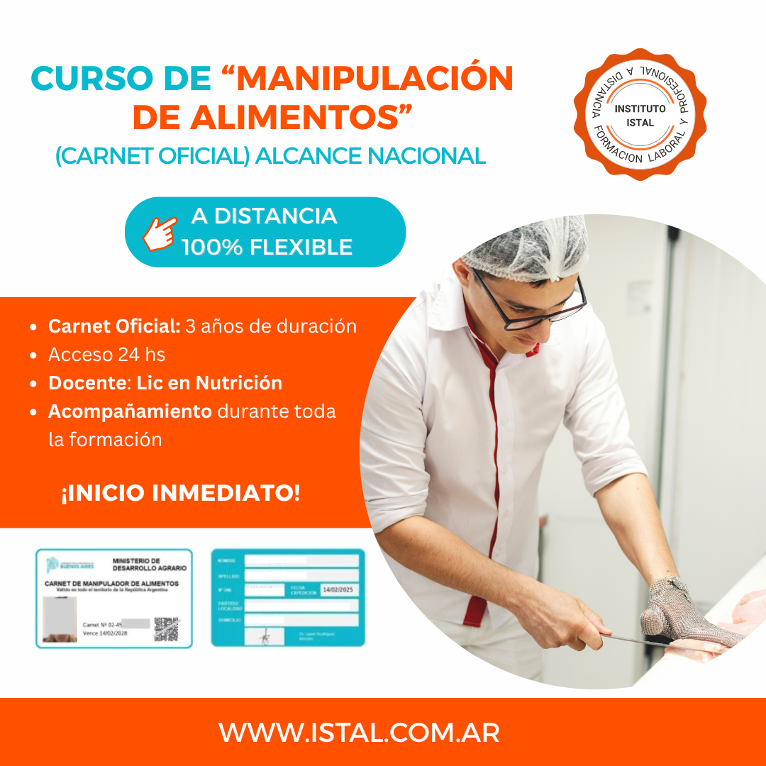 MANIPULADOR DE ALIMENTOS - CARNET OFICIAL 